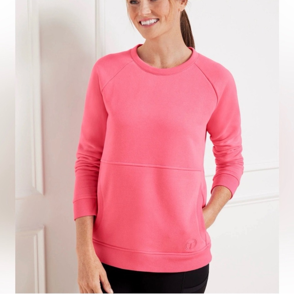 T by Talbots Pink Crewneck Sweatshirt